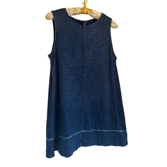J. Jill Pure Jill Indigo Low Tide Tunic Top Dress Womens Sz M Petite 100% Cotton - Picture 4 of 10